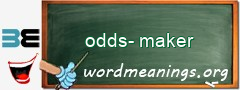 WordMeaning blackboard for odds-maker